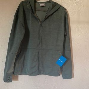 Columbia NWT Rosemont Station Hooded Fleece w/Thumb Sleeves Green Size 1X/1TF